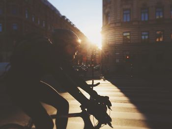 People walking in city