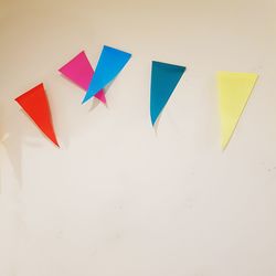 Close-up of multi colored paper