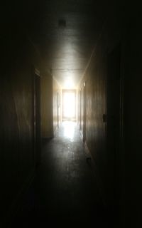 Empty corridor of building