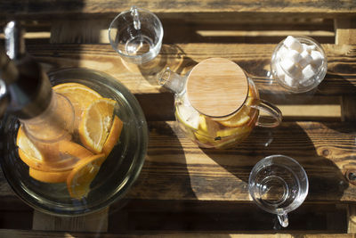 Close-up of food on table