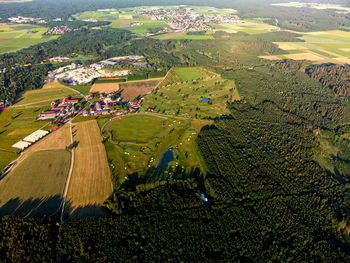 High angle view of agricultural field