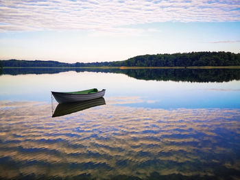 Dawn at lake lübbesee near templin, brandenburg, germany