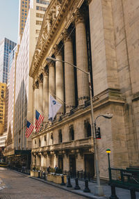 Low angle view of buildings in city