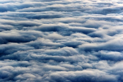 High angle view of clouds in sky