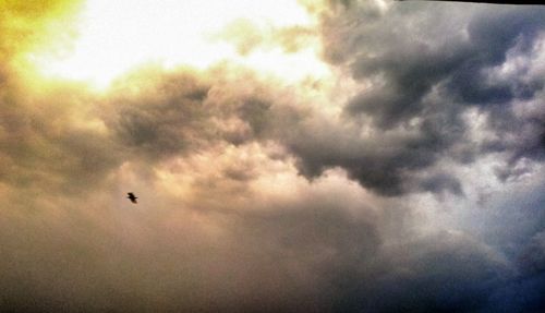 Low angle view of cloudy sky