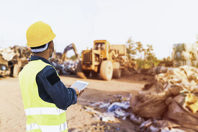 Man working at construction site