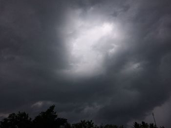 Low angle view of storm clouds in sky
