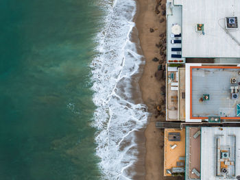 High angle view of sea