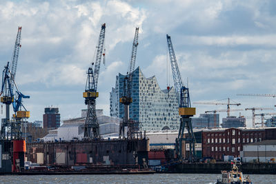 Cranes at harbor