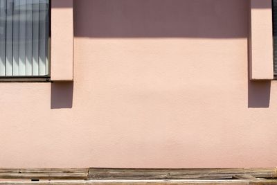 Close-up of window on wall of building