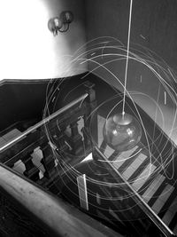 Low angle view of illuminated lights