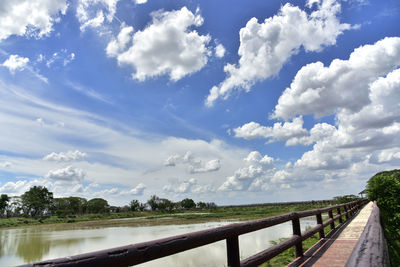 Scenic view of bridge against sky