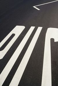 Road marking on road