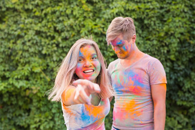 Portrait of a smiling young couple