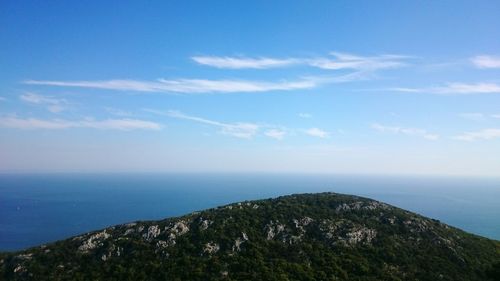 Scenic view of sea and blue sky