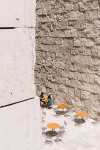 Man and woman at construction site