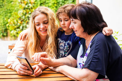 Young woman using mobile phone