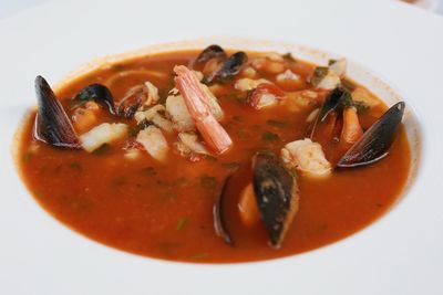 Close-up of soup