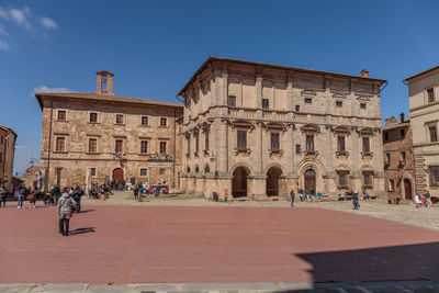 Low angle view of historical building against sky