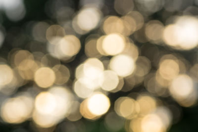 Defocused image of illuminated lights