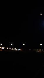 Illuminated lights at night