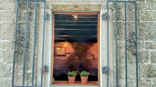 Close-up of closed wooden door