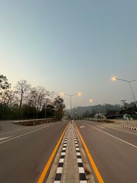 Road in the morning