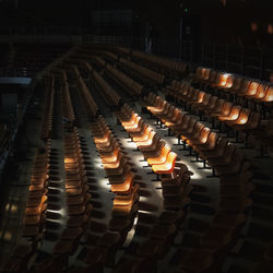 Empty seats in stadium