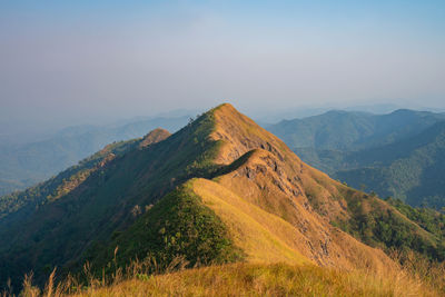 Beautiful landscape in the mountains at khao chang puak mountain thailand