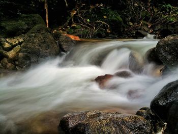 Scenic view of waterfall