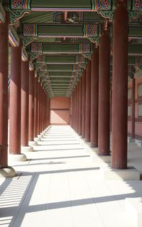 Empty corridor of building