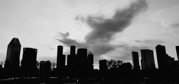 Modern buildings in city against sky