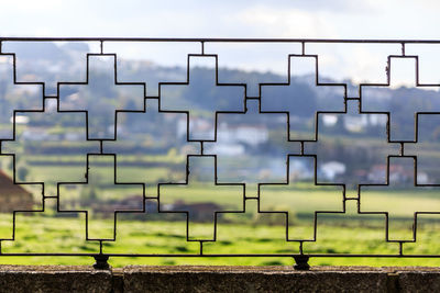  full frame photo of patterned fence