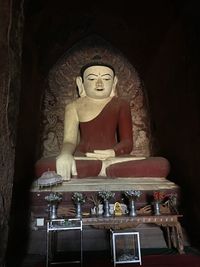 Statue of buddha in building