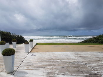 Scenic view of sea against sky