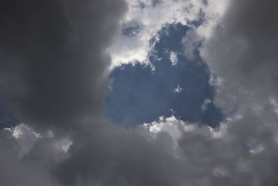 Low angle view of clouds in sky