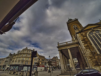 Low angle view of building against sky