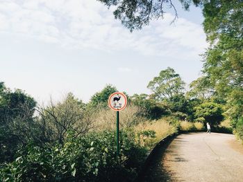 Information sign on country road