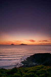 Scenic view of sea against romantic sky at sunset, so romantic 