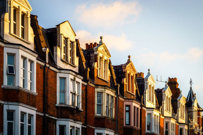 Low angle view of buildings against sky