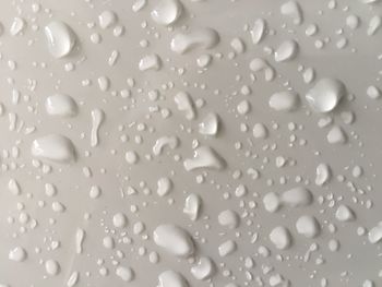 Close-up of water drops on glass