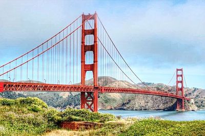 Golden gate bridge over river