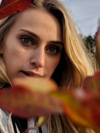 Close-up portrait of woman