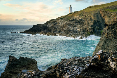 Cornwall coast before sunset 