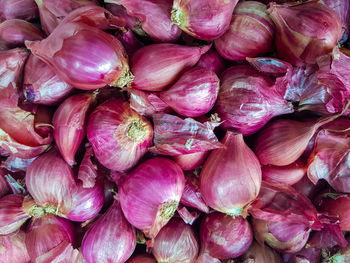 Full frame shot of onions for sale at market stall