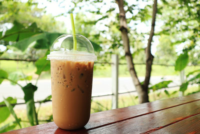 Close-up of coffee on table