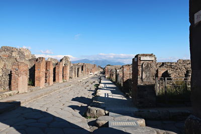 Old ruins against blue sky