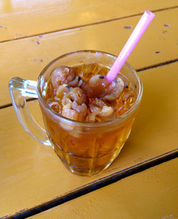 Close-up of drink on table