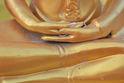 High angle view of fresh orange in bowl