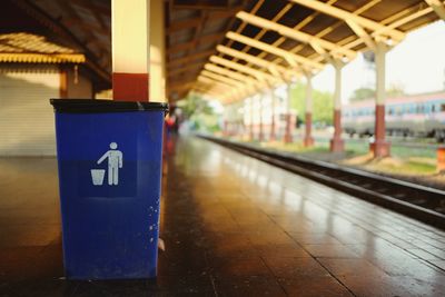 View of railroad station platform